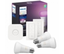 Pachet 3 becuri inteligente LED RGB Philips HUE, Bluetooth/Zigbee, E27, 9W, 806 lm, A+